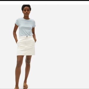 Everlane canvas stamp skirt in bone size 6
